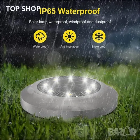 Torchtree соларни градински земни дискови лампи, IP65, 12 броя, снимка 6 - Соларни лампи - 49566503