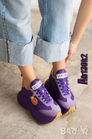 дамски маратонки versace от естествена кожа , снимка 9 - Маратонки - 51459330