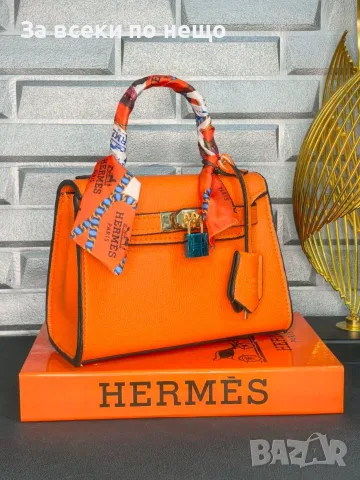 Hermes Дамска Чанта С Панделка/Шарф И Катинар Хермес - Различни Цветове Код SEM-687, снимка 7 - Чанти - 55965493