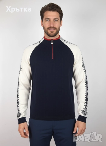 Dale of Norway Geilo - Оригинален мъжки пуловер с цип размер XL, снимка 2 - Пуловери - 52514812