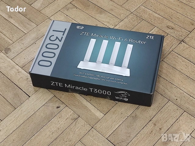 Безжичен двубандов гигабитов рутер ZTE Router T3000 WiFi 6 AX3000, снимка 2 - Рутери - 53078650