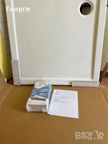 Продава за баня,ново италианско корито за душ кабина размер 80/80 см.комплект със сифона-350 лева