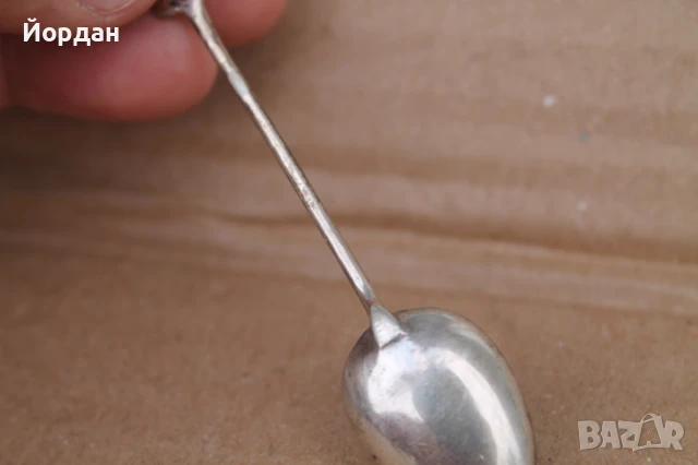 Сребърна лъжичка , снимка 6 - Антикварни и старинни предмети - 50657890