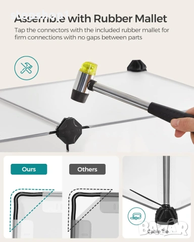 SONGMICS Кошарка за домашни любимци с под, Заграждение за малки животни, Пластмасова клетка „Направи, снимка 3 - За гризачи - 53963400
