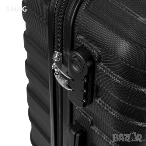 Куфар за пътуване с колелца 60л, черен_1233323, снимка 5 - Куфари - 52188384