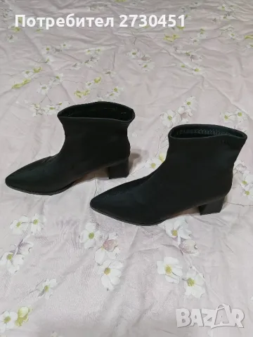 Боти от стреч материя, снимка 3 - Дамски боти - 48239481