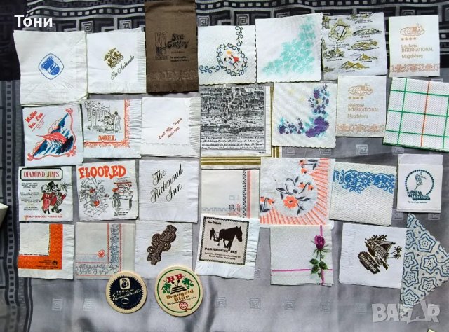 Колекция салфетки 290 броя от 70  години , снимка 2 - Колекции - 50178698