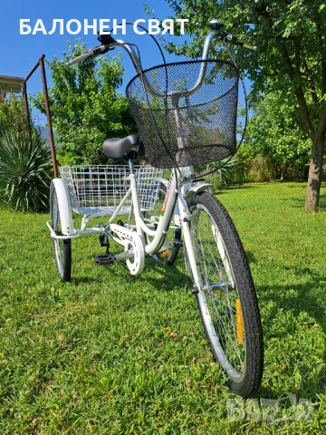 Нов Семеен Триколесен Велосипед Триколка 24 цола 6 скорости, снимка 12 - Велосипеди - 50659605