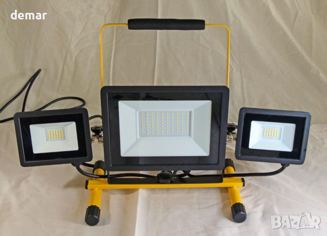 Viugreum 100w LED работна лампа, 8000LM 6500k 3 регулируеми глави IP65, снимка 9 - Лед осветление - 44746364