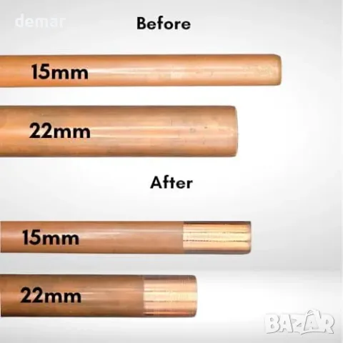 Комплект медни четки за тръби 15mm и 22mm с шестостен 1/4 инча, снимка 2 - Други инструменти - 55776147