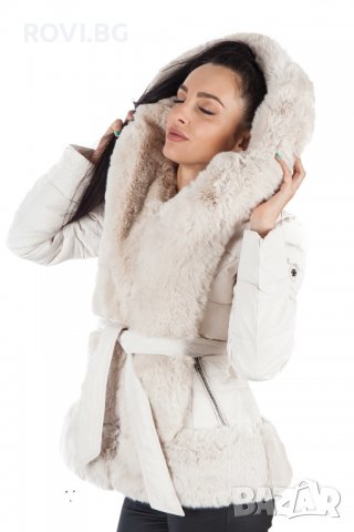 Зимно дамско палто с качулка – 4115, снимка 7 - Якета - 38269497