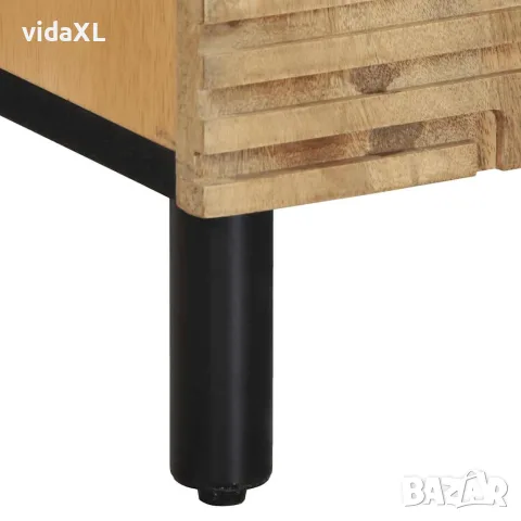 vidaXL Шкаф кафяв 60x33x75 cm Масивна дървесина Манго, снимка 7 - Шкафове - 56147541