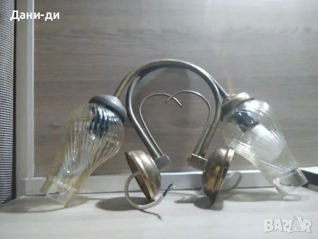 Месингови аплици лампи за стена , снимка 2 - Антикварни и старинни предмети - 48788154