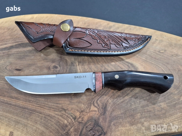 Ловен нож с кожена кания LN404, снимка 2 - Ножове - 52967946