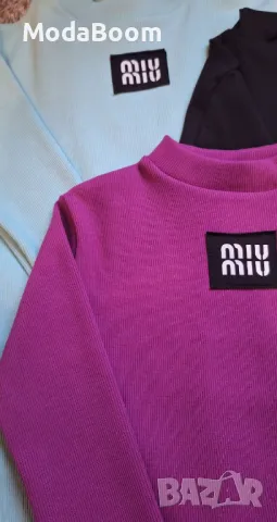 Miu Miu поло рипс, снимка 3 - Блузи с дълъг ръкав и пуловери - 48182496