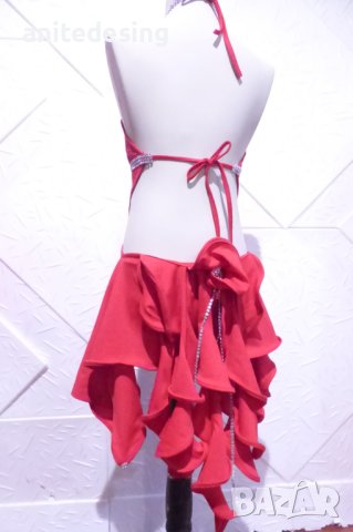 Червена детска рокля за спортни танци, снимка 10 - Детски рокли и поли - 42842813