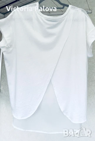 Скъпа марка блуза  OUI лен 55%, снимка 7 - Корсети, бюстиета, топове - 51426752