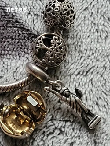 сребърна гривна Pandora .Pandora., снимка 16 - Антикварни и старинни предмети - 55942234