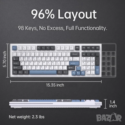 Механична гейминг клавиатура KEMOVE K98SE с ретро стил, подсветка и солидна изработка, снимка 2 - Клавиатури и мишки - 51270503
