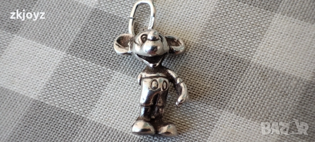 СРЕБЪРНА ВИСУЛКА  УОЛТ ДИСНИ  МИКИ МАУС  1.84 ГРАМА /ПРОБА 900, снимка 3 - Колиета, медальони, синджири - 52028605