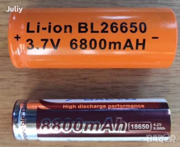 Акумулаторна батерия Li-ion BL26650 3.7V 6800mAh , снимка 3 - Друга електроника - 37004409