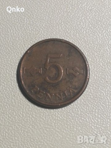 Финландия, 5 пенита 1963, Европа, Америка, Азия, Африка 