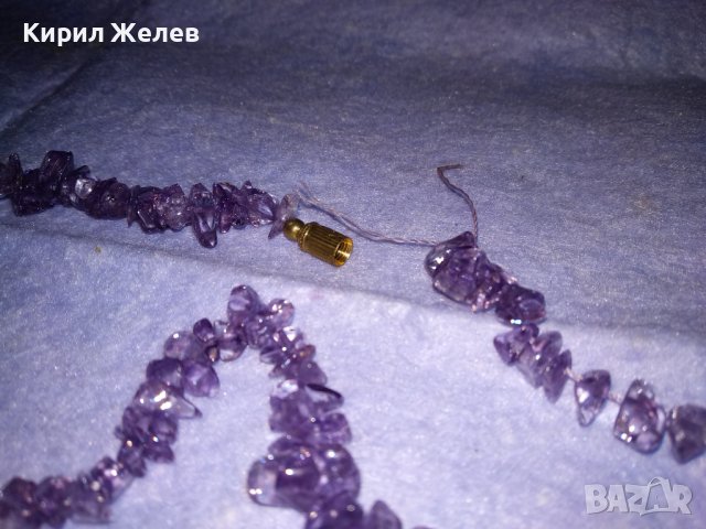 СТАРО ГЕРДАНЧЕ от НАТУРАЛНИ КАМЪЧЕТА АМЕТИСТ 34626, снимка 6 - Антикварни и старинни предмети - 39144135