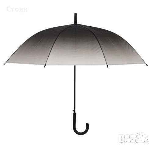Чадър тип бастун Автоматичен полупрозрачен градиентно сиво 82 см, снимка 2 - Други - 42877469