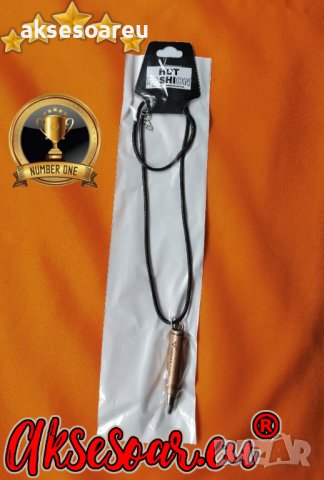Колие медальон с верижка каишка с форма на патрон куршум патрон от автомат модни бижута за подарък з, снимка 5 - Колиета, медальони, синджири - 38329316