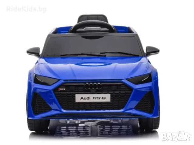 Audi RS6 12V – Детска акумулаторна кола, Синя, EVA гуми, снимка 2 - Детски велосипеди, триколки и коли - 49743701