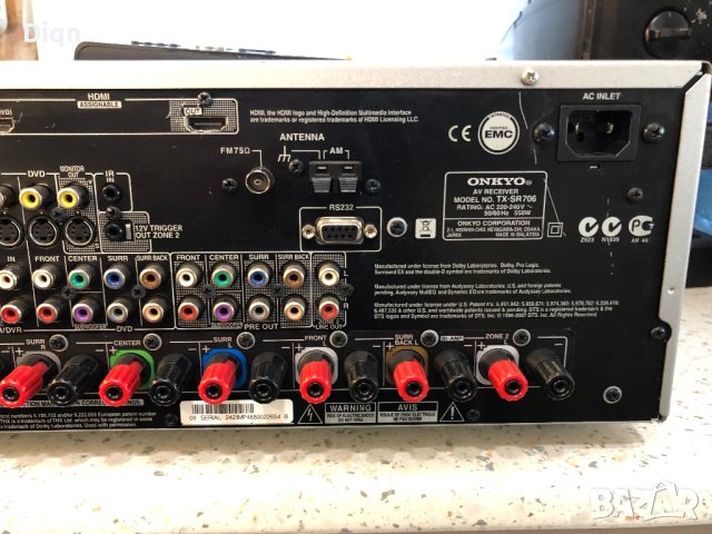 Onkyo TX-SR706, снимка 12 - Ресийвъри, усилватели, смесителни пултове - 40327548