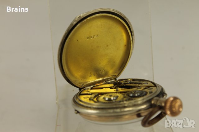 Красив Малък Сребърен Джобен Цилиндър 1914 г., снимка 9 - Антикварни и старинни предмети - 42023067