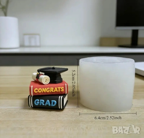 Молд абитуриенти книги и шапка , снимка 4 - Форми - 54343661