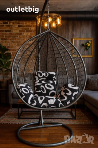 люлка- градинска люлка тип яйце, гнездо, висяща, снимка 4 - Градински мебели, декорация  - 52235455