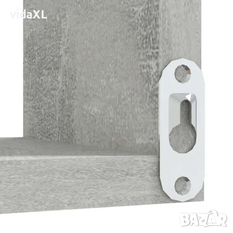 vidaXL Стенни ъглови рафтове, 2 бр, бетонно сиви, 40x40x50 см, снимка 7 - Ракли - 56147792