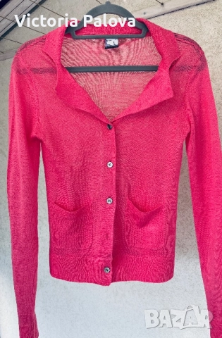 Ленена жилетка GLÜCKSFALL цвят фуксия, снимка 7 - Жилетки - 52978421