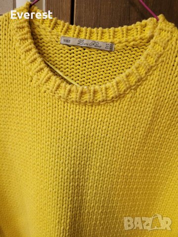 Страхотен ЖЪЛТ пуловер,едра плетка- XL/ XXL, снимка 4 - Блузи с дълъг ръкав и пуловери - 39231836