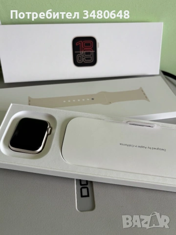 Apple Watch SE (2025), GPS, Корпус Starlight Aluminium 40mm, Starlight Sport Band - M/L