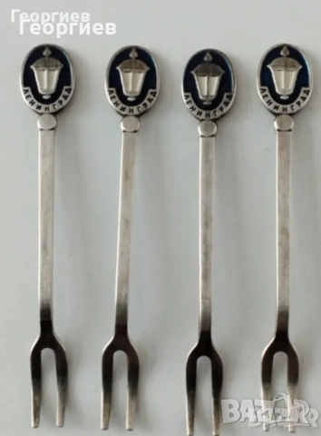 Посребрени с позлата мелхиорени лъжички за чай,кафе от СССР., снимка 17 - Прибори за хранене, готвене и сервиране - 51876694