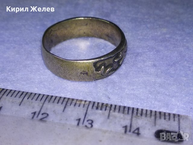 Стар СРЕБЪРЕН ВИНТИДЖ АРТ ПРЪСТЕН ОКСИДИРАНО СРЕБРО 925 Тип ХАЛКА ОРНАМЕНТИРАН със СЛЪНЦА 39907, снимка 6 - Пръстени - 42644156