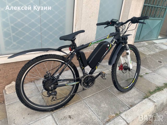 електрически велосипед, мотор 500 вата, скорост 40 км/ч, батерия 12 а/ч, снимка 2 - Велосипеди - 42551316