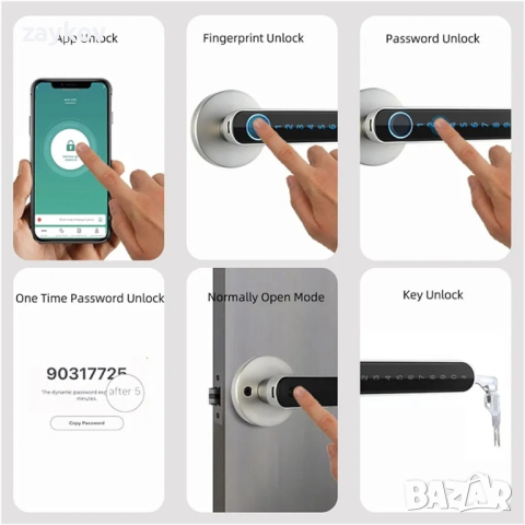 WAFU WF-F4 Tuya Smart Door Lock Интелигентна ключалка с пръстови отпечатъци , снимка 2 - Друга електроника - 44697339