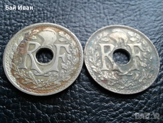 Стара монета 25 сантима 1930 г. и 1933 г. Франция - топ !, снимка 12 - Нумизматика и бонистика - 42219848