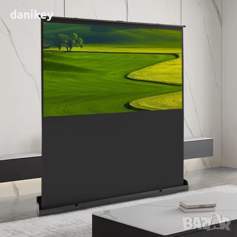 Нов екран за проектор 80 инча вградена стойка разпъва се за 1 мин., снимка 3 - Плейъри, домашно кино, прожектори - 52918981