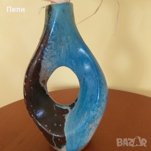 Керамична ваза с нестандартна форма, ръчна изработка, снимка 5 - Вази - 42119000