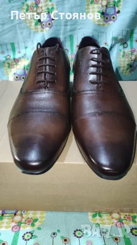 Стилни мъжки обувки от естествена кожа Ted Baker №47/48, снимка 4 - Официални обувки - 48208876