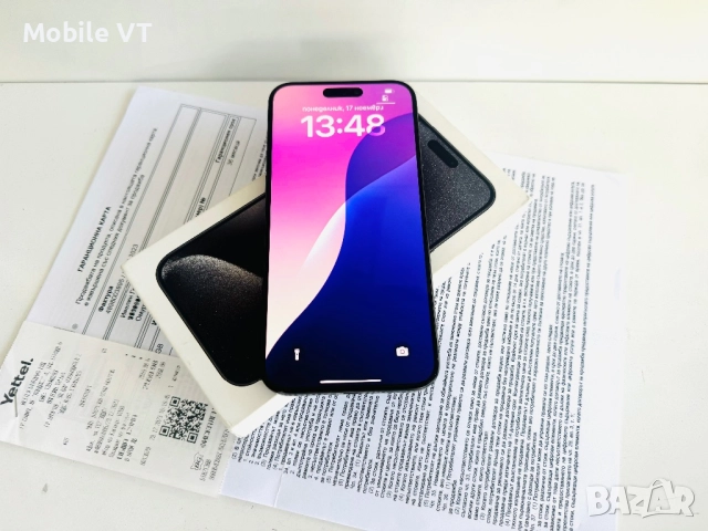 Като НОВ! iPhone 15 Pro Max 256GB Black Titanium ГАРАНЦИЯ!, снимка 3 - Apple iPhone - 52445414