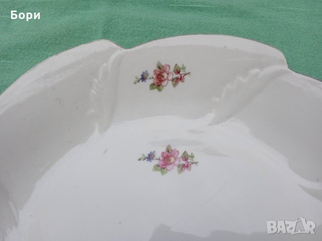 Стар български порцелан  Плато кръгло, снимка 4 - Чинии - 35118458