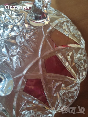 Кристална фруктиера, бонбониера, снимка 4 - Аксесоари за кухня - 53926225