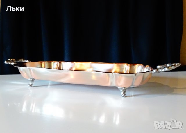 Барокова медна фруктиера,сребро,маркирана. , снимка 2 - Антикварни и старинни предмети - 30808975